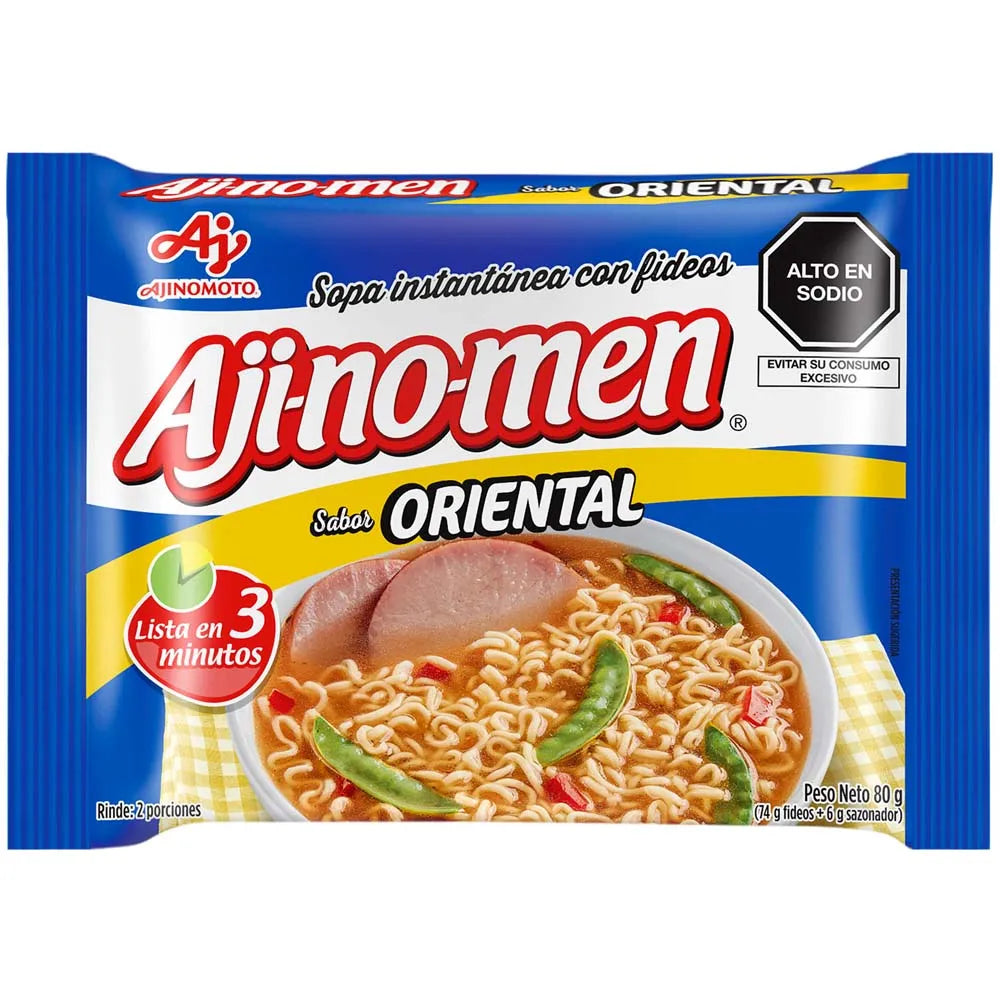 Sopa Instantánea Ajinomen Sabor Oriental Bolsa 80g