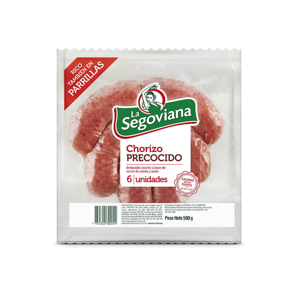 Chorizo Precocido La Segoviana Paquete 500gr