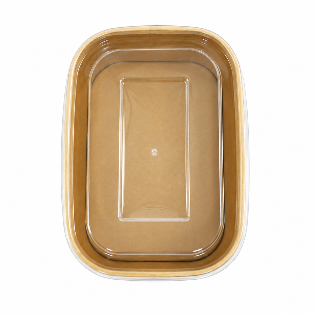 Contenedor Rectangular Janchi Kraft Ecofriendly con Tapa 750 ml Paquete x 25 un.