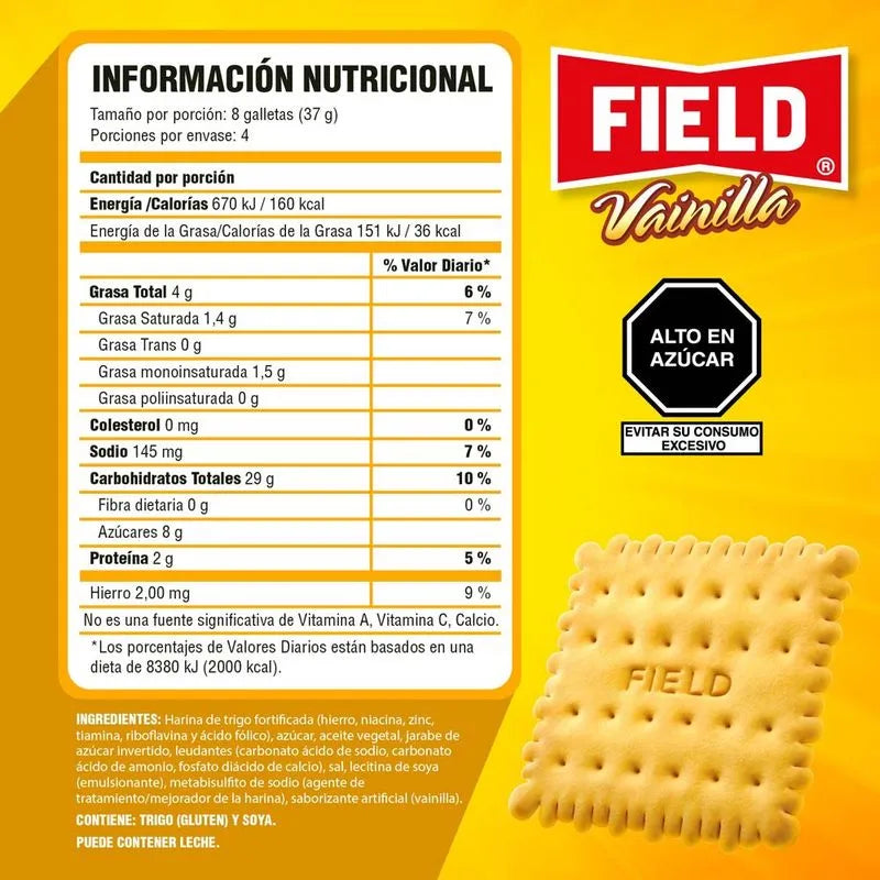 Galletas Field Galletas Vainilla Familiar 148g