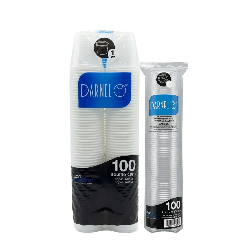 Envase Ajicero Transparente Descartable Darnel con Tapa 1 oz Paquete x 100un.
