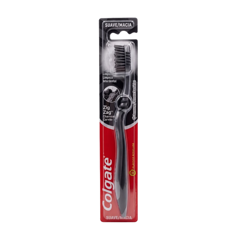 Cepillo de Dientes Colgate Zig Zag Carbón Suave