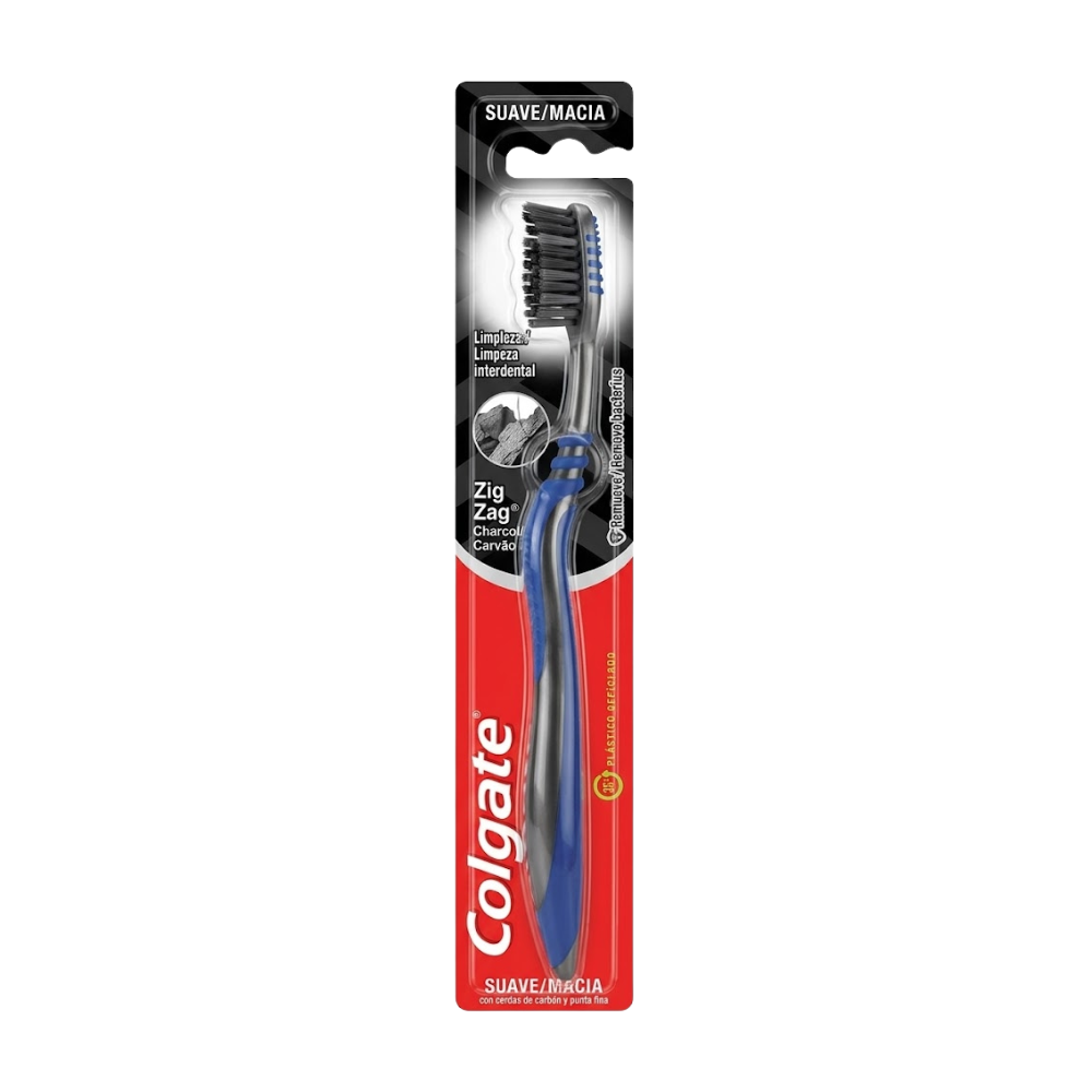 Cepillo de Dientes Colgate Zig Zag Carbón Suave