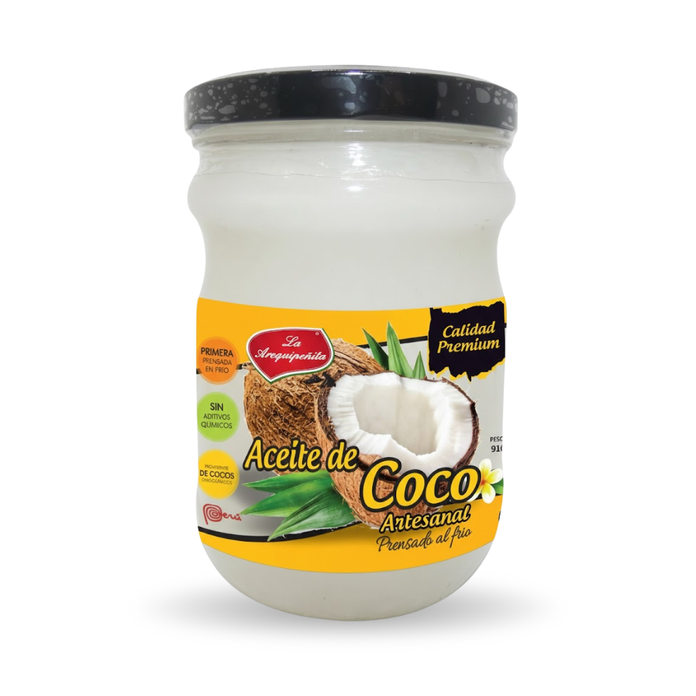 Aceite De Coco La Arequipeñita Organica Frasco 910ml