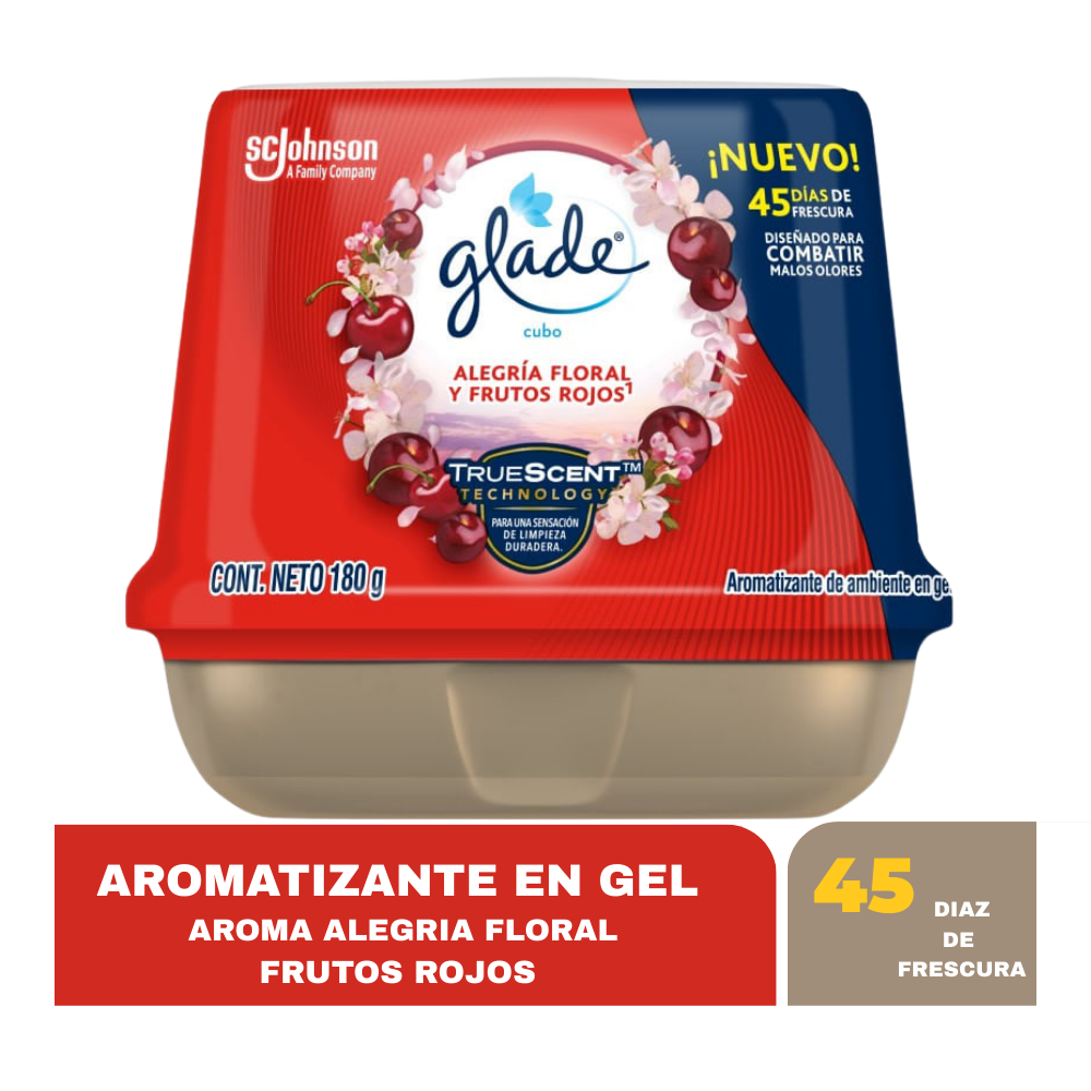 Aromatizador en Gel Glade Alegria Floral Y Frutos Secos 180gr