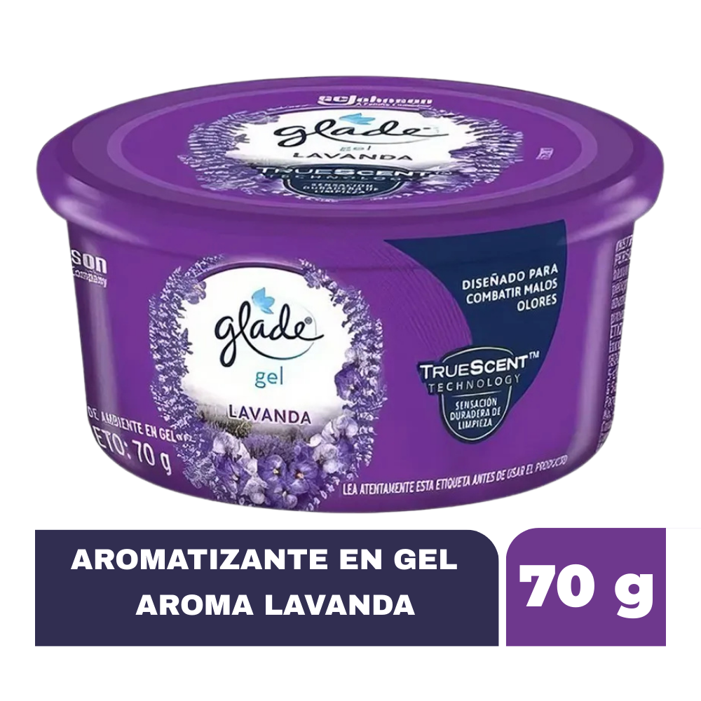 Aromatizador en Gel Glade Campos de Lavanda Pote 70gr