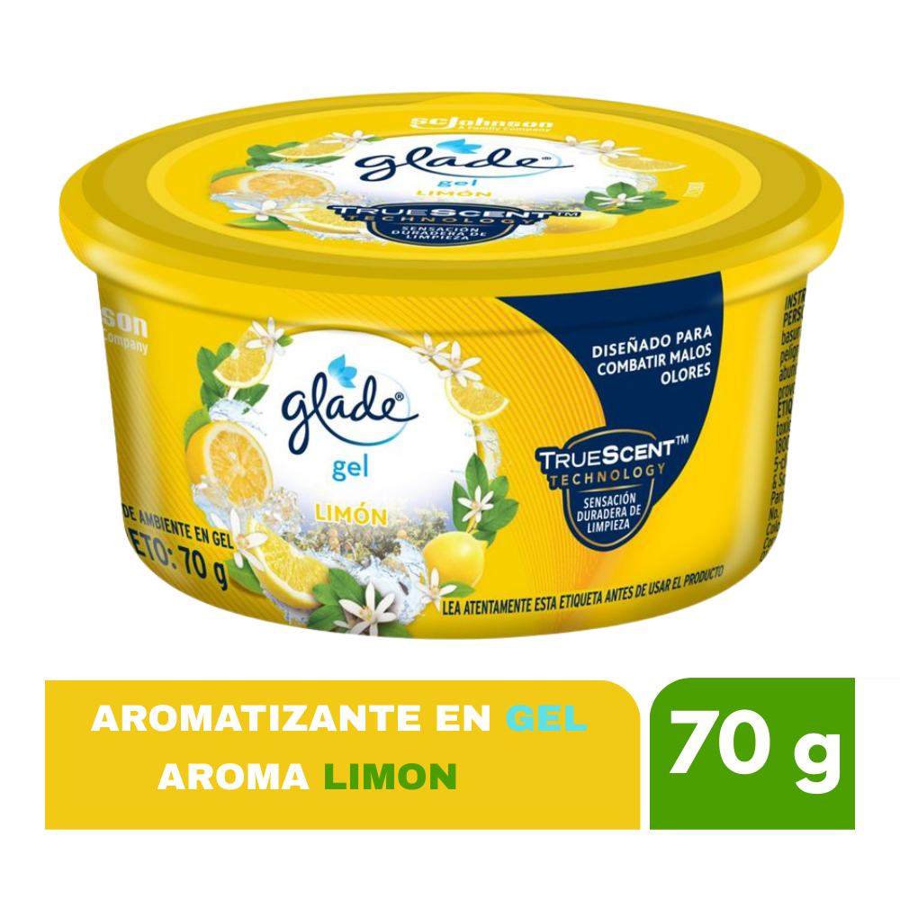 Aromatizador en Gel Glade Limón Pote 70gr