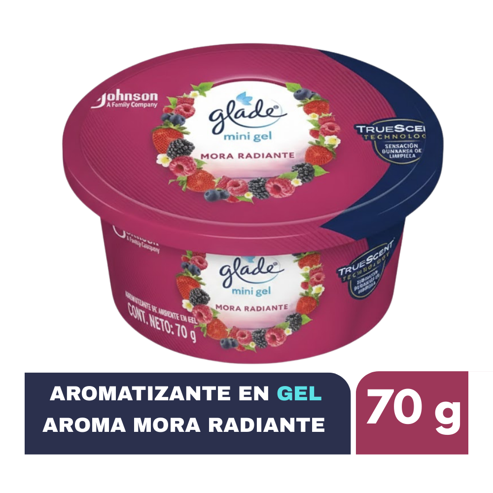 Aromatizador en Gel Glade Mora Radiante Pote 70gr