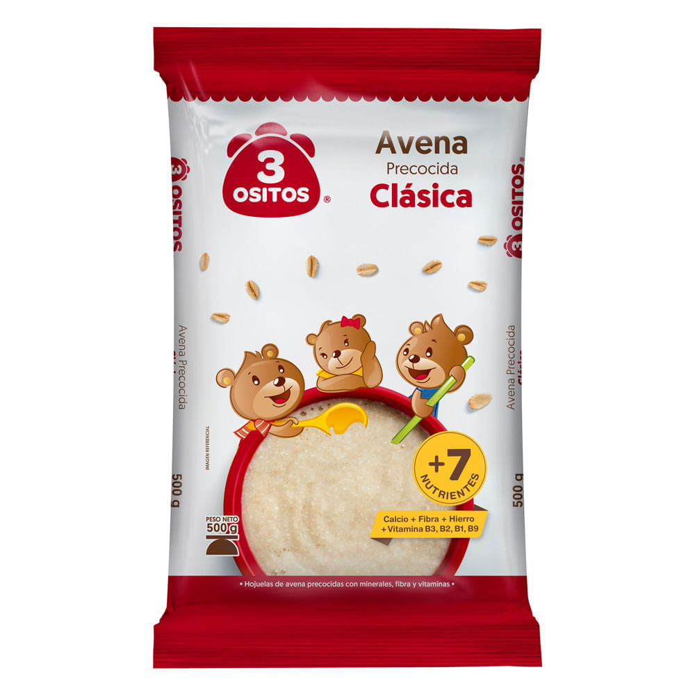 Avena Precocida 3 Ositos Bolsa 500gr
