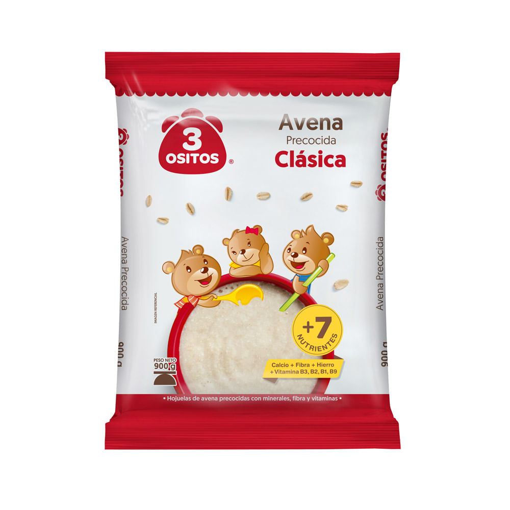 Avena Precocida 3 Ositos Bolsa 900gr