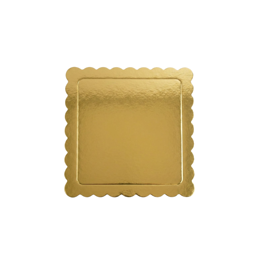 Base de Cartón para Repostería Dorado 25 X 25 cm