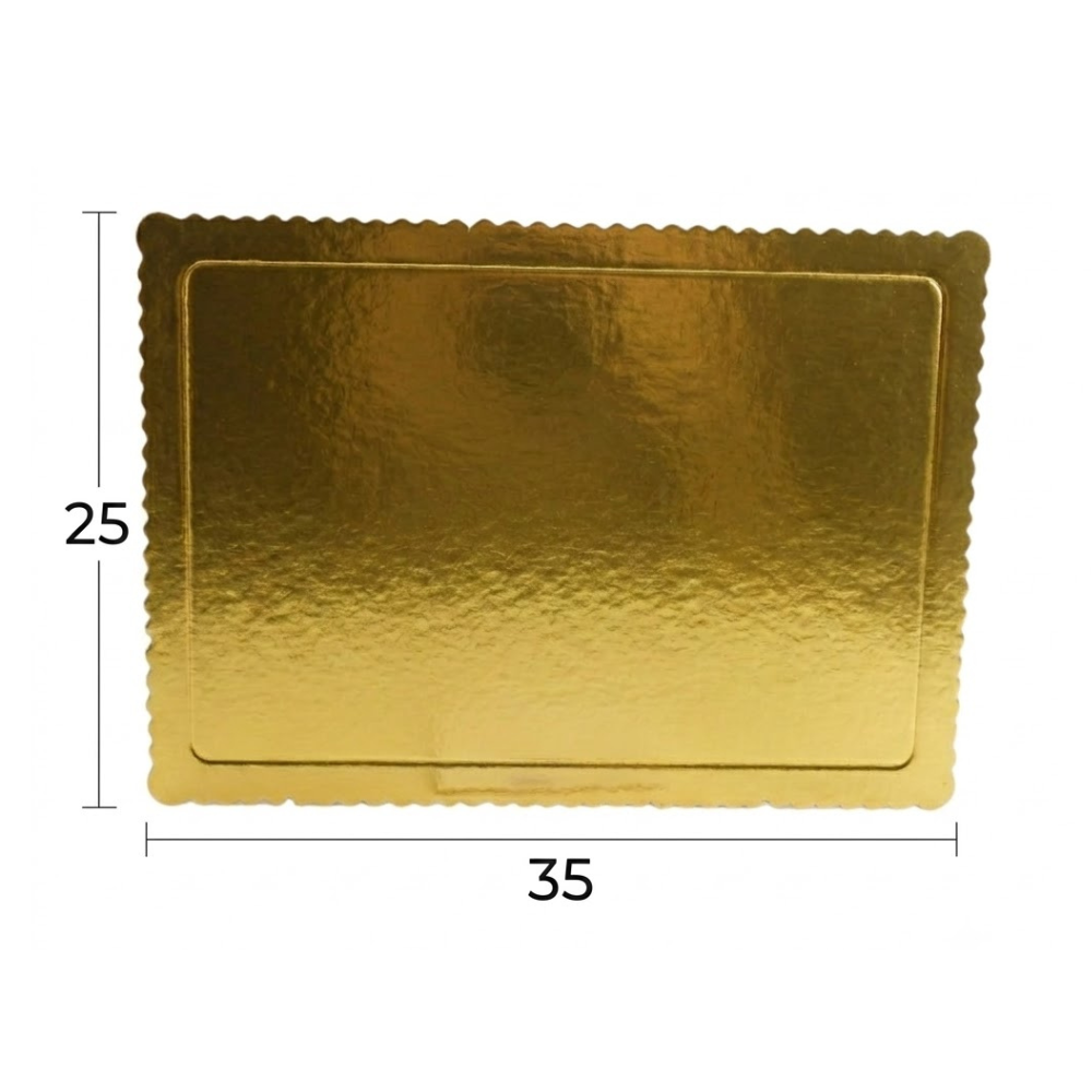 Base de Cartón para Repostería Dorado 25 X 35 cm