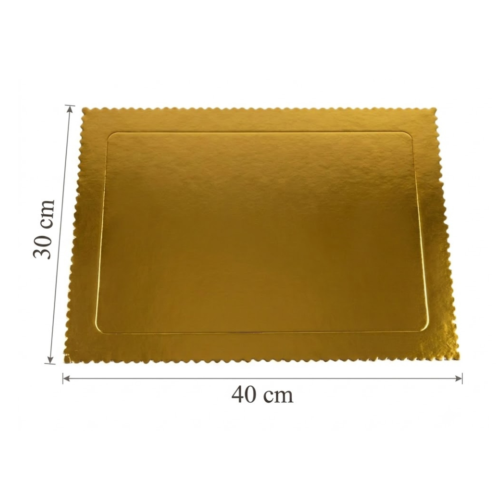 Base de Cartón para Repostería Dorado 30 X 40 cm