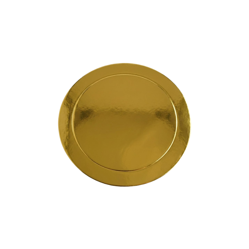 Base de Cartón para Repostería Dorado, Plata y Blanco 22cm