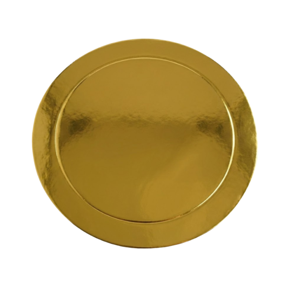 Base de Cartón para Repostería Dorado, Plata y Blanco 35cm