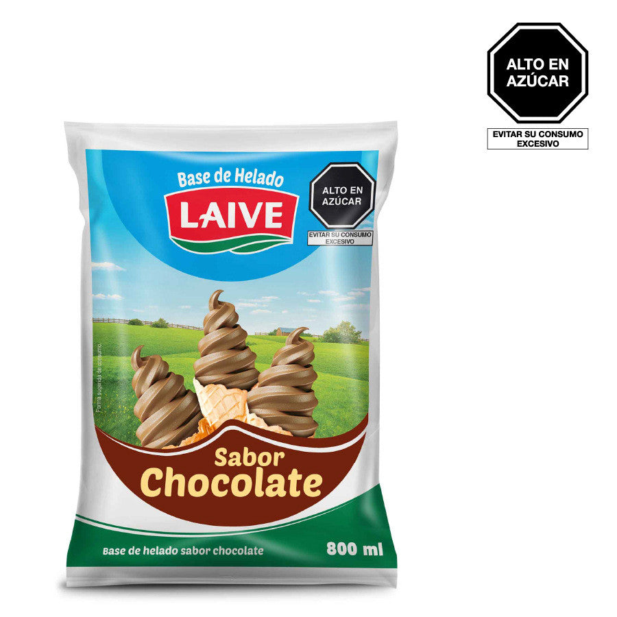Base de Helado Laive Sabor Chocolate Bolsa 800ml