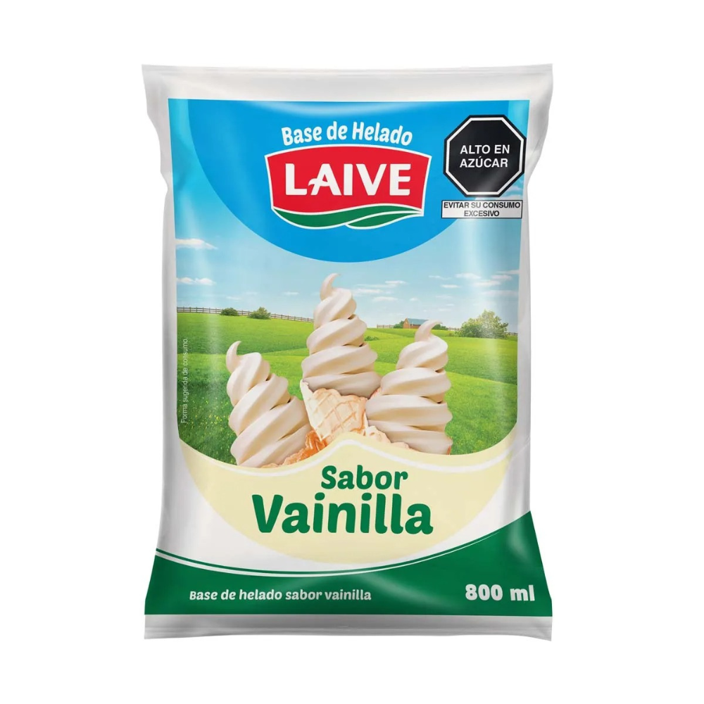 Base de Helado Laive Sabor Vainilla Bolsa 800ml