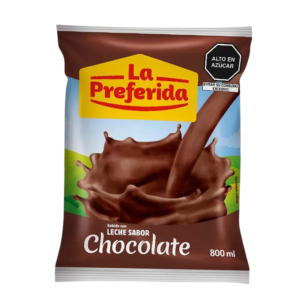 Bebida Chocolatada La Preferida  Bolsa 800ml