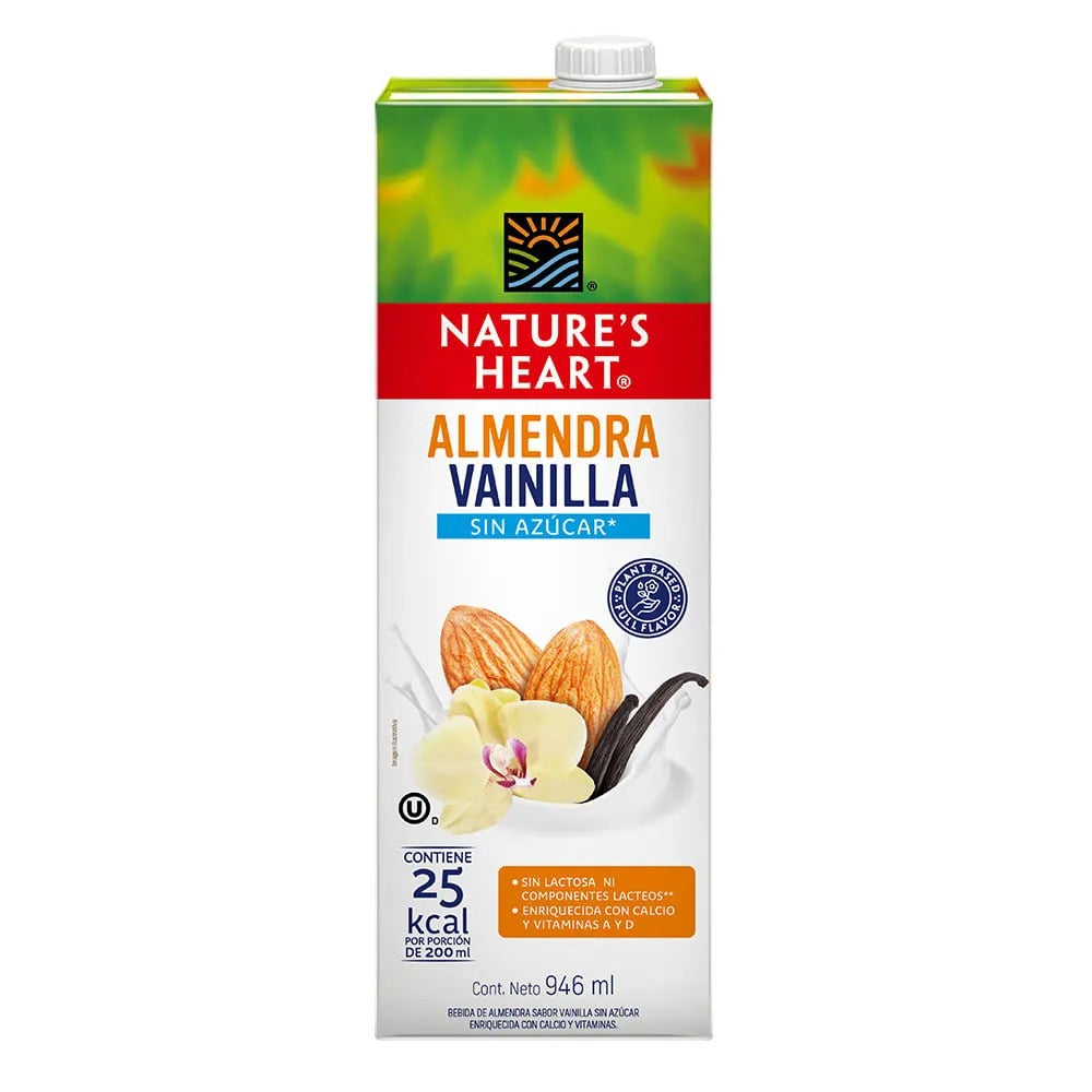Bebida de Almendra Vainilla Natures Heart Sin Azúcar 946ml