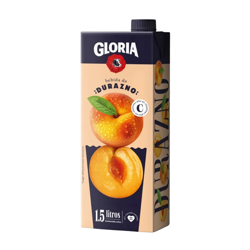 Bebida de Durazno Gloria Caja 1.5 lt