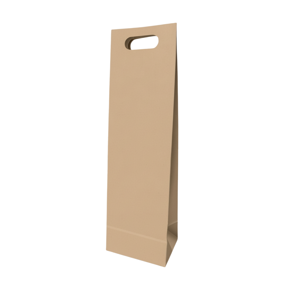 Bolsa De Papel Bk Kraft N°23 con Asa para Vino paquete x 25un.