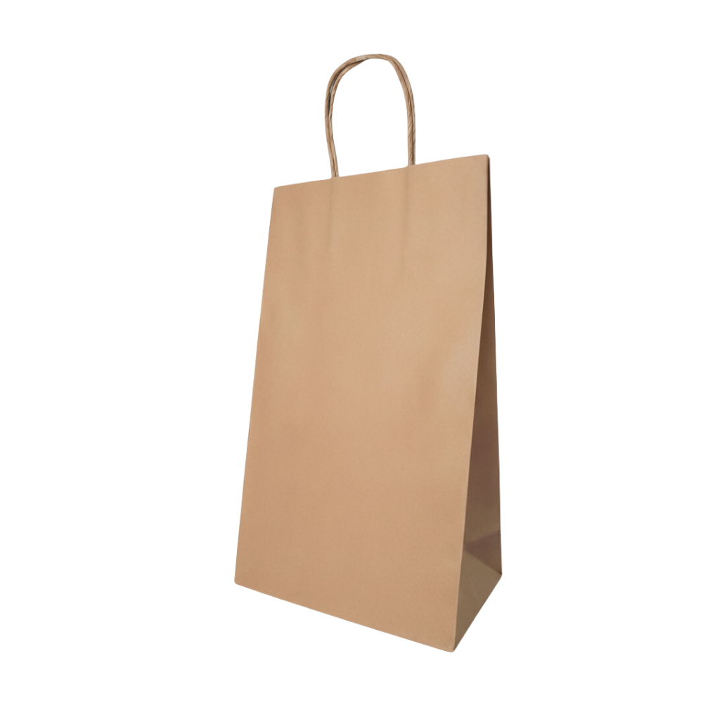 Bolsa De Papel Bk Kraft N°25 con Asa paquete x 25un.