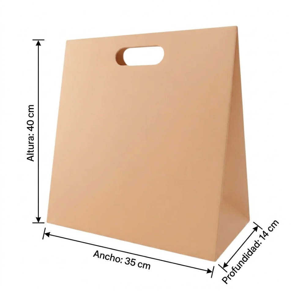 Bolsa De Papel Bk Kraft N°40 con Asa paquete x 25un.