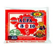 Bolsa Plástica Transparente Cristal Alfa 3X8 " Paquete 50un.