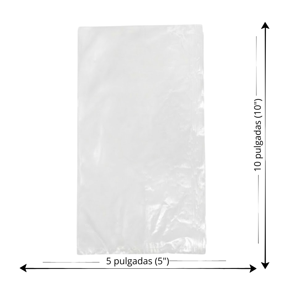 Bolsa Plástica Transparente Desglosable Plastimiq en Rollo 5X10 "