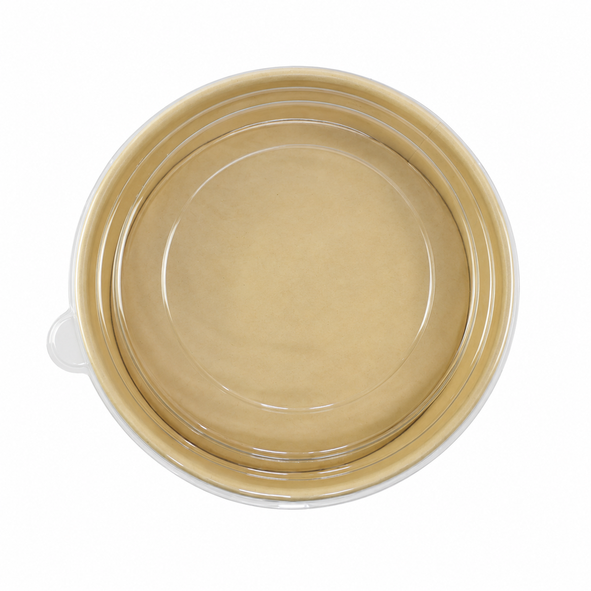 Bowl Fibra de Bambú Janchi 500 ml con Tapa Pet Paquete x 25 un.