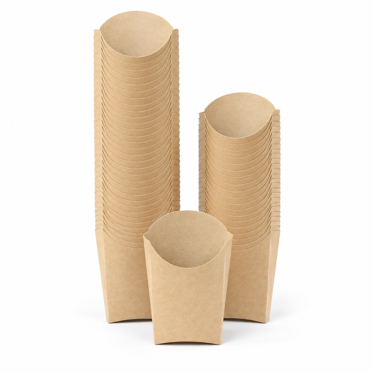 Caja Grande para Papa Frita Darnel Naturals – Cartón Kraft Ecológico Paquete x 25 un.