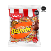 Caramelos Sayon Bambi Sabor a Leche Bolsa 374 gr 110un.