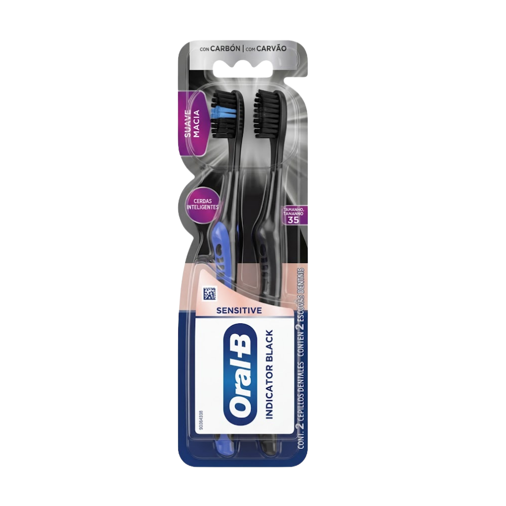 Cepillo de Dientes Oral-B Sensitive Indicator Balck Econopack 2un