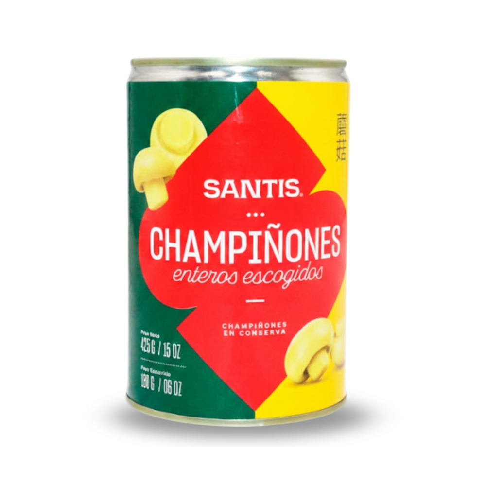 Champiñones Enteros Santis Lata 425Gr
