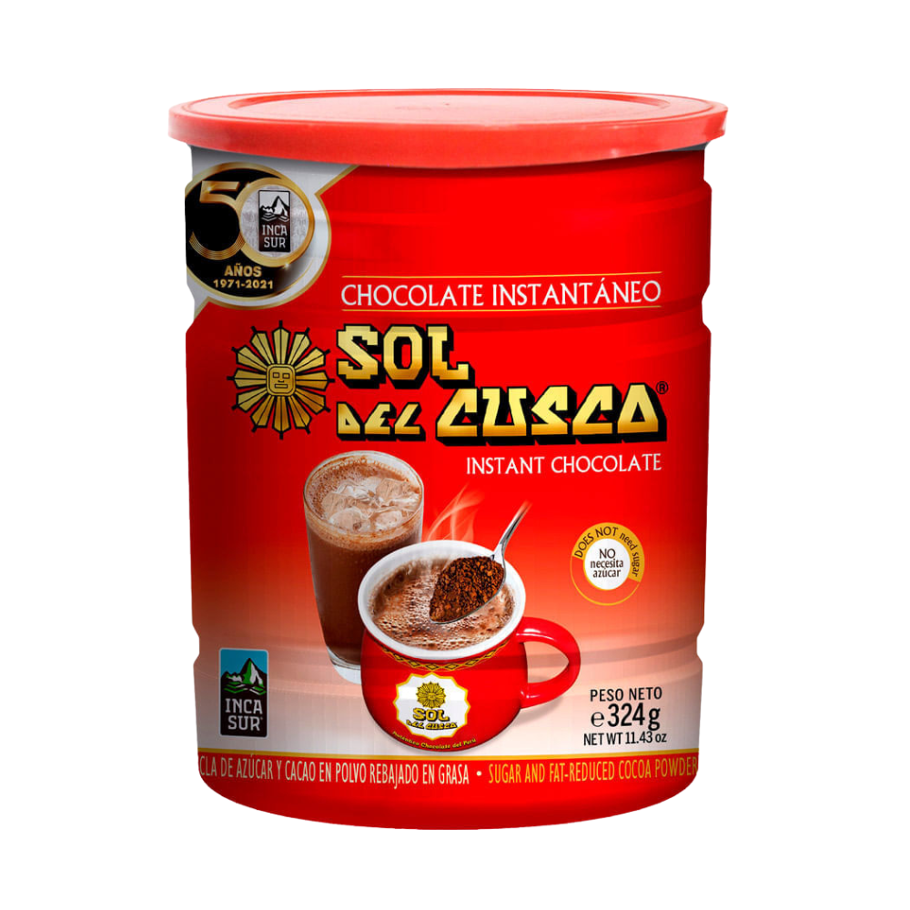 Chocolate Sol Del Cusco con Tradicional Lata 324gr