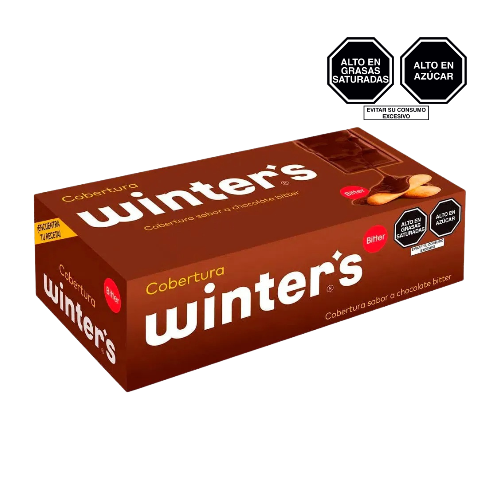 Cobertura Sabor a Chocolate Bitter Winter's 5 Tabletas 500 gr