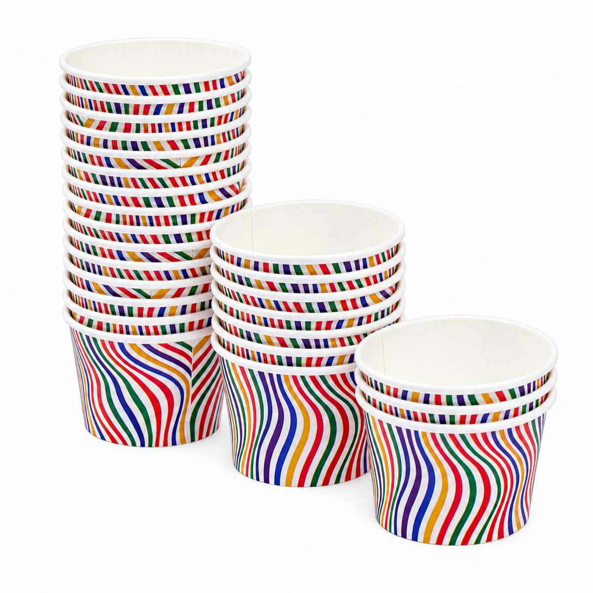 Contenedor de Polipapel para Helado con Diseño Ice Cream 4 oz Paquete x 25 un.