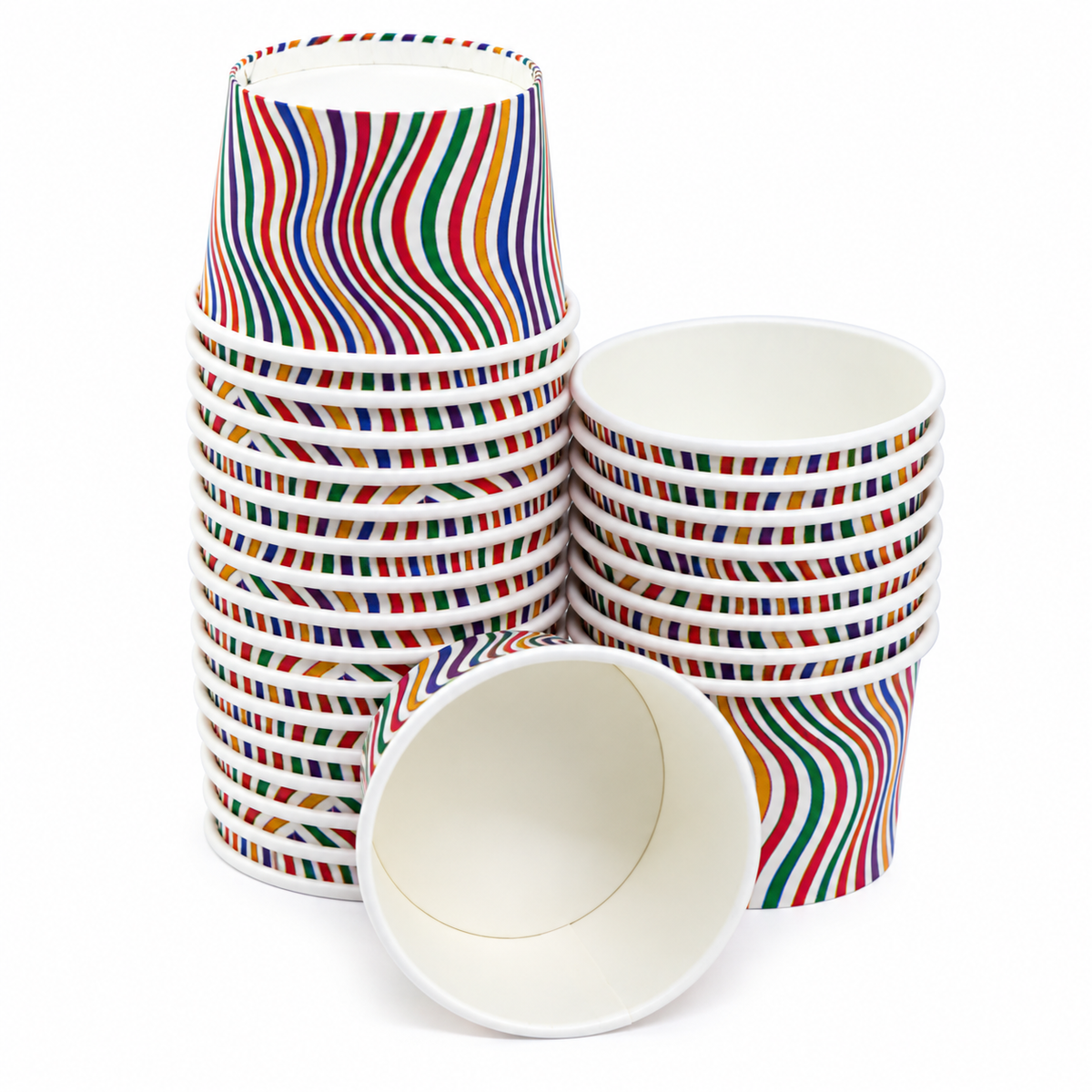 Contenedor de Polipapel para Helado con Diseño Ice Cream 4 oz Paquete x 25 un.