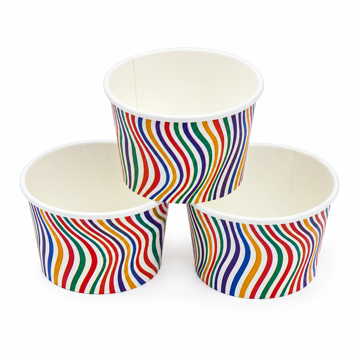 Contenedor de Polipapel para Helado con Diseño Ice Cream 4 oz Paquete x 25 un.