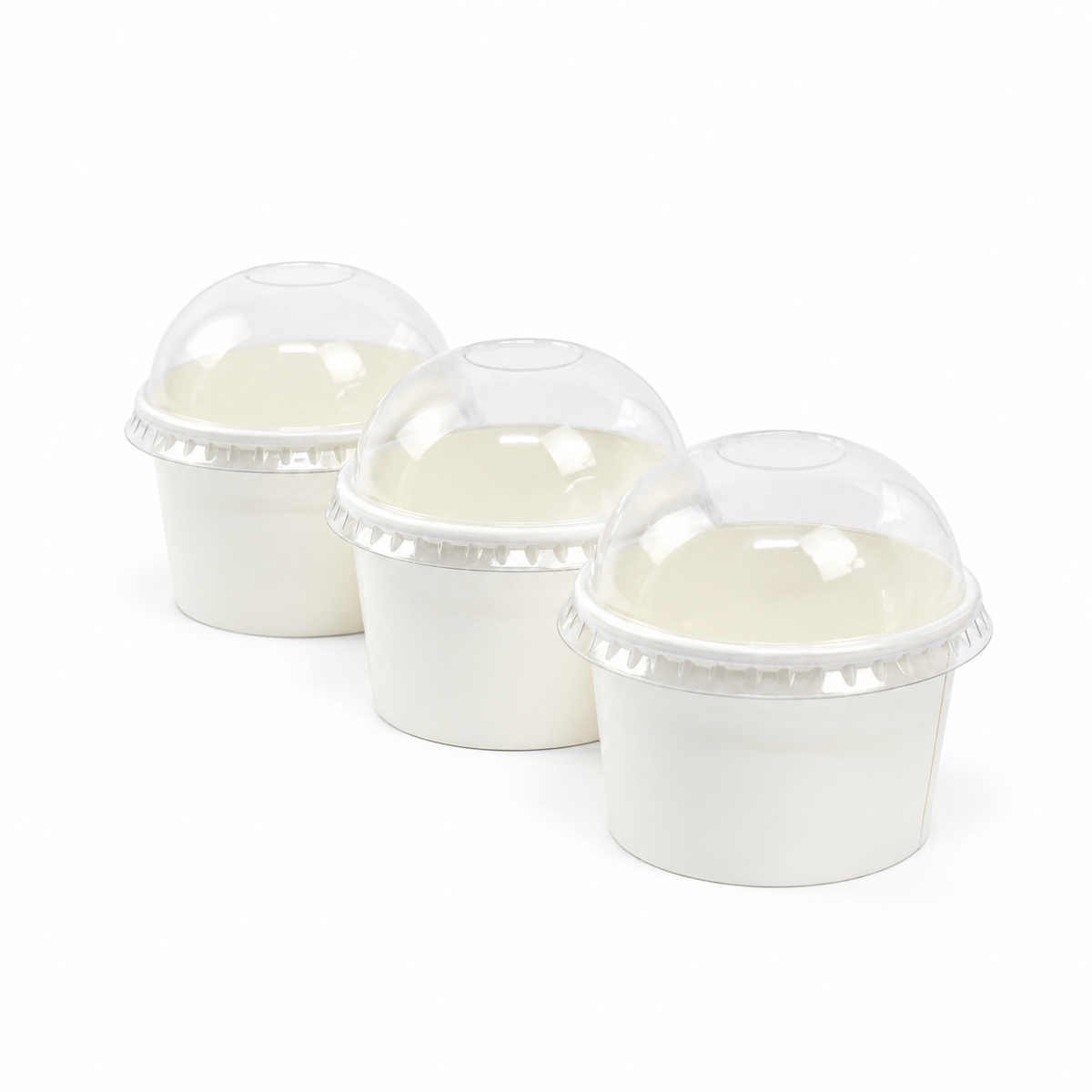 Contenedor de Polipapel para Helado con Diseño Ice Cream 4 oz con Tapa Paquete x 25 un.