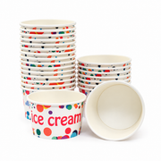 Contenedor de Polipapel Dasil para Helado con Diseño Ice Cream 8 oz Paquete x 25 un.