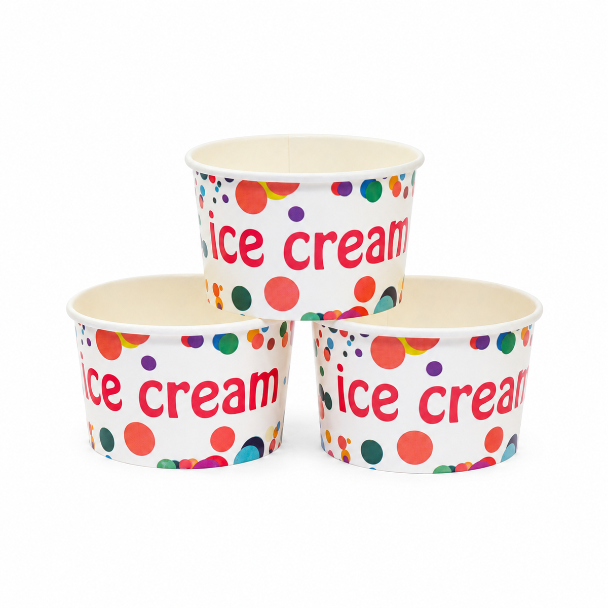 Contenedor de Polipapel Dasil para Helado con Diseño Ice Cream 8 oz Paquete x 25 un.