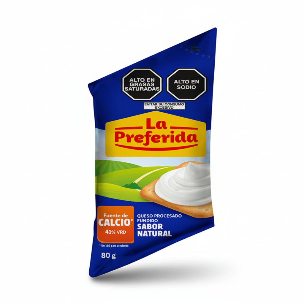Crema de Queso para Untar La Preferida sabor Natural 80gr