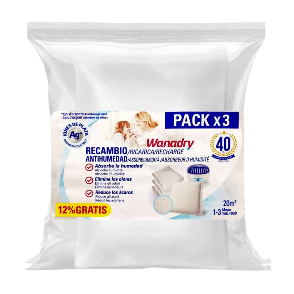 Deshumedecedor Wanadry Pack X3un en Bolsa Repuesto 450gr
