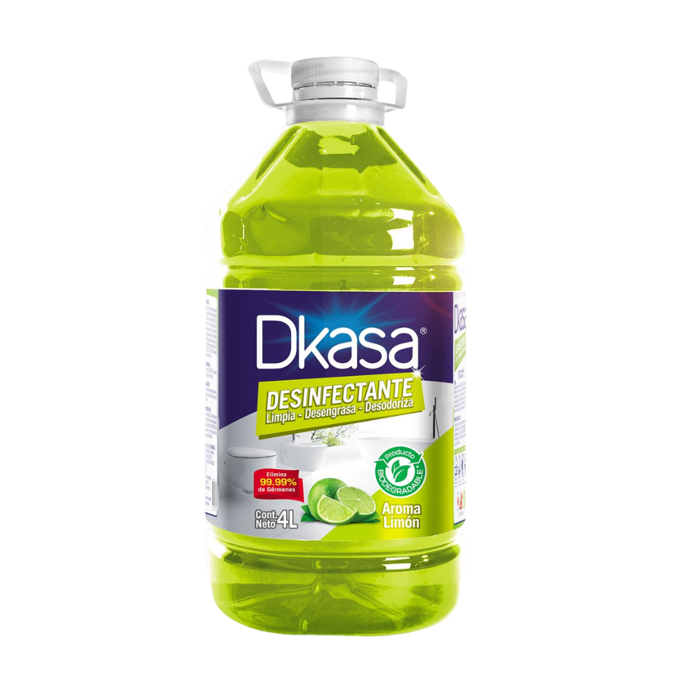 Desinfectante de Superficies Dkasa Aroma Limón Botella 4Lt