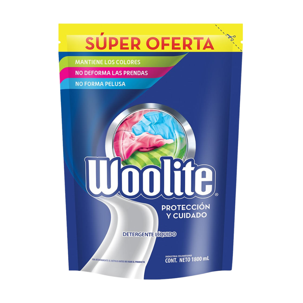 Detergente Líquido Woolite Doypack 1.8Lt