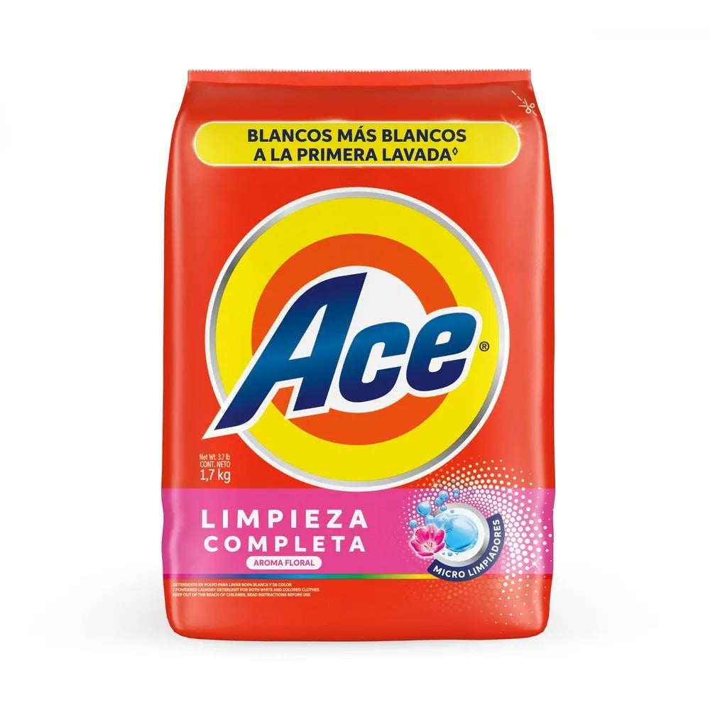 Detergente en Polvo Ace Floral 1.7Kg