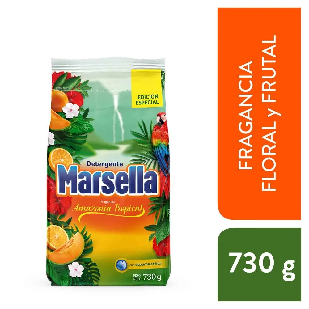 Detergente en Polvo Marsella Amazonia Tropical 730G