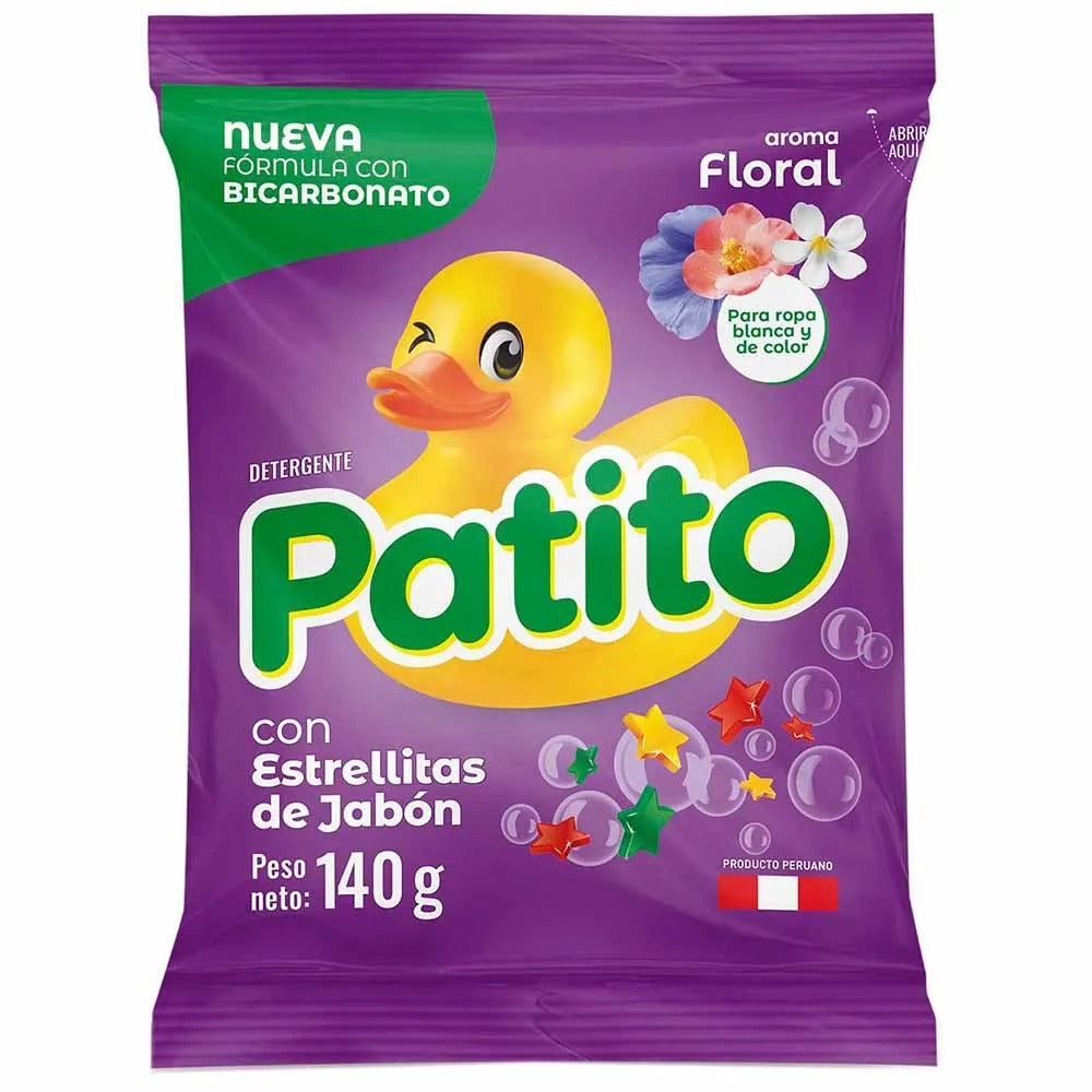 Detergente en Polvo Patito Floral 140Gr