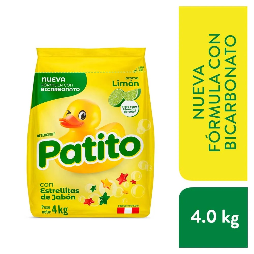 Detergente en Polvo Patito Limón 4Kg